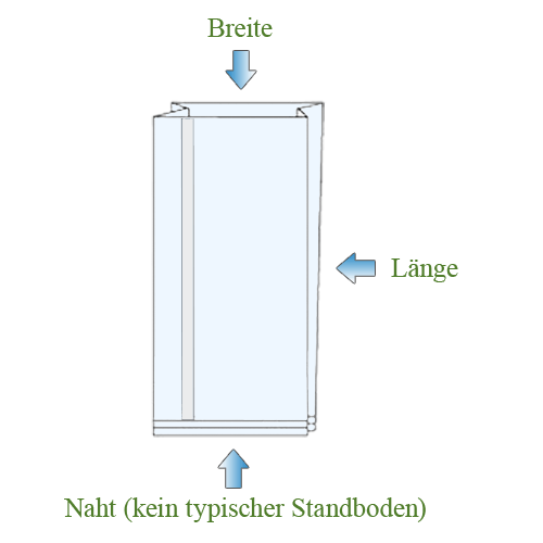 Seitenfaltenbeutel transparent 250 Gramm
